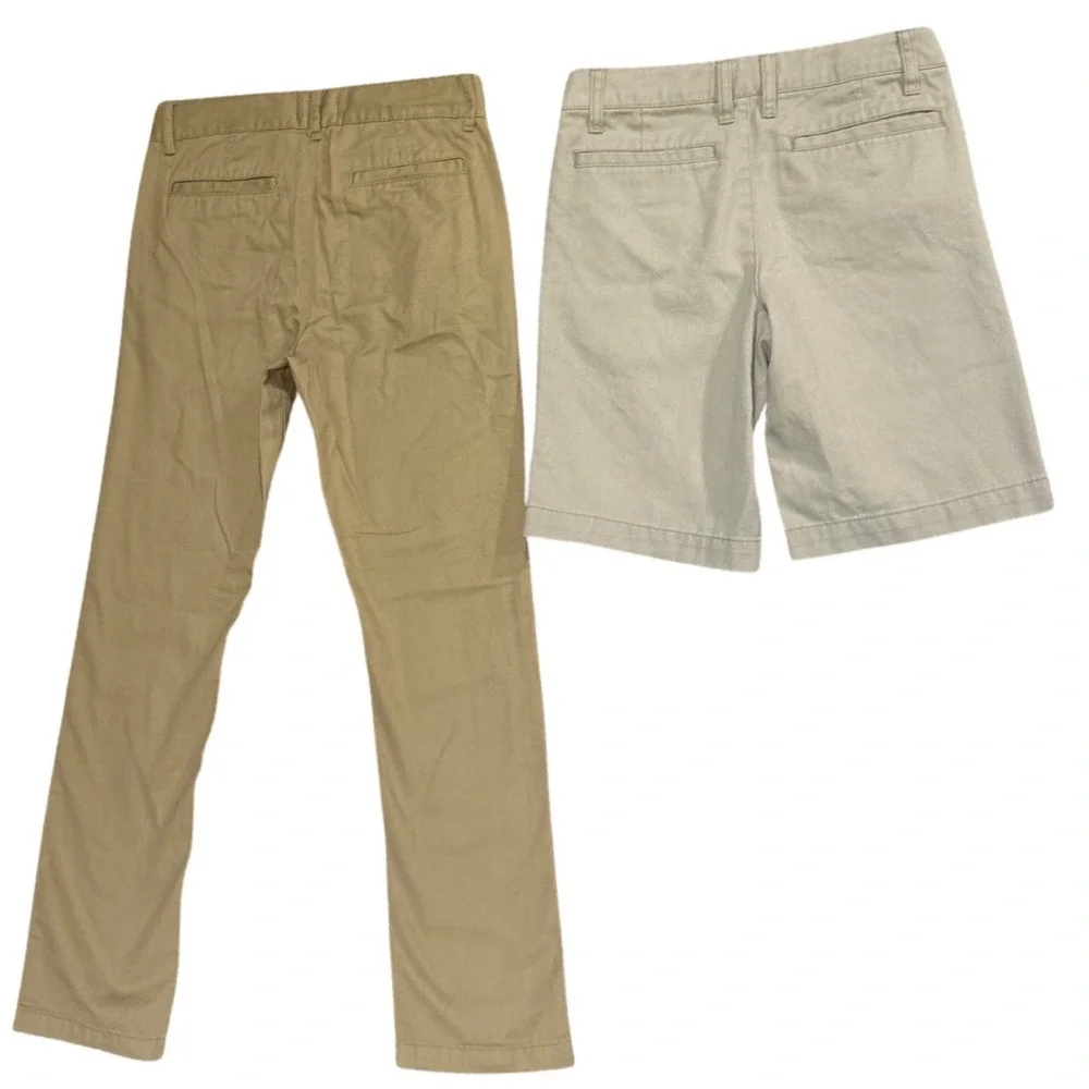 Boys Khaki Uniform Bundle Childrens Place Pants Cat & Jack Shorts Size 10